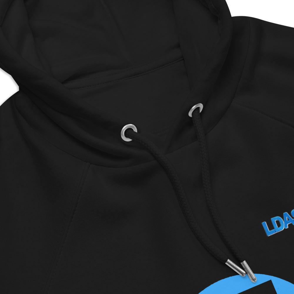 Black Unisex Eco Raglan Hoodie LBS (L-D10)