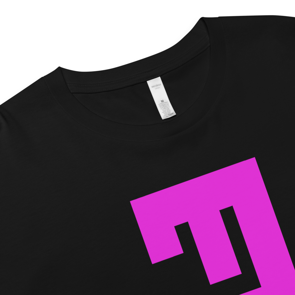 Black Women's Crop Top T-shirt LPS (L-D11)