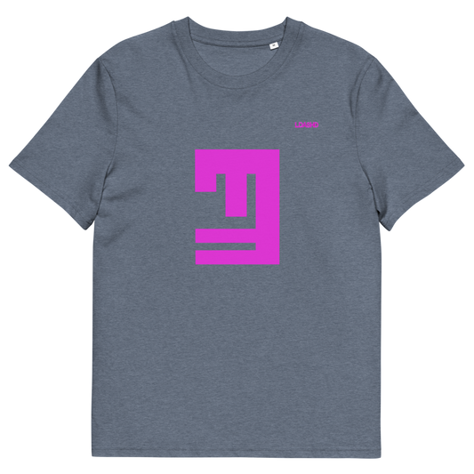 N1 White / Black / & Dark Heather Blue Unisex Organic Cotton T-Shirt LPS