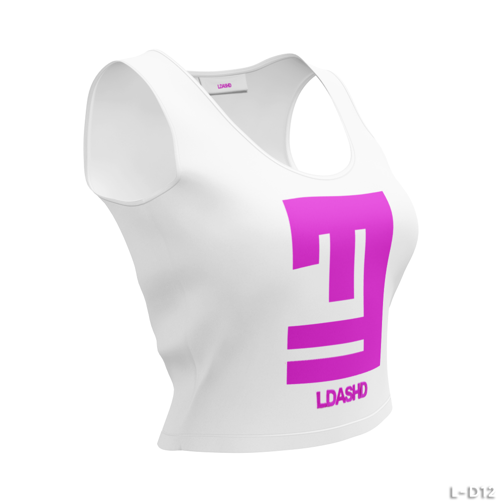 White Women's Cropped Tank Top LPS (L-D12)