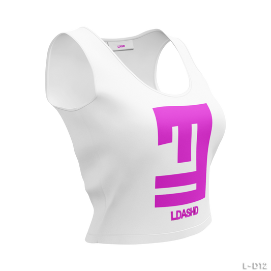 099 White Women's Cropped Tank Top LPS (L-D12)