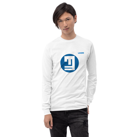 White Unisex Long Sleeved T-shirt | Gildan 2400 LBR (L-D08)