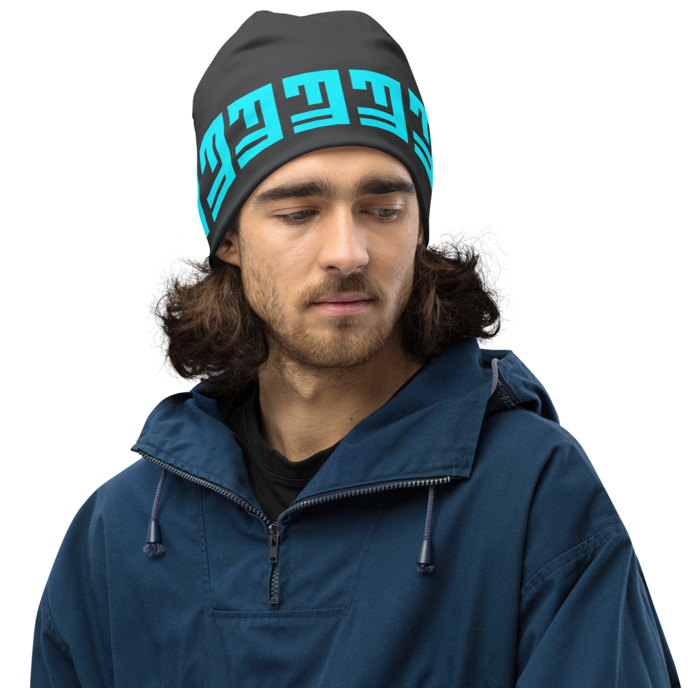 Black Beanie with LdashD Blue Logo (L-D016)