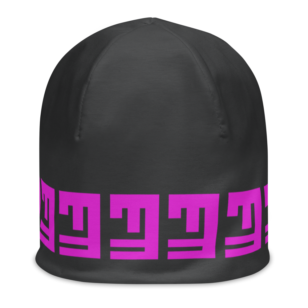 Black Beanie with Pink LdashD Logo (L-D018)