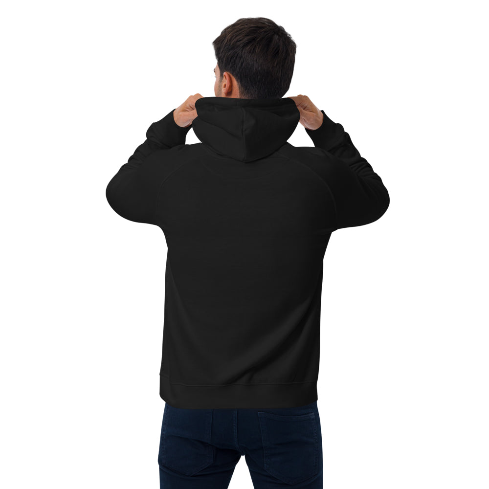 Black Unisex Eco Raglan Hoodie LBS (L-D10)