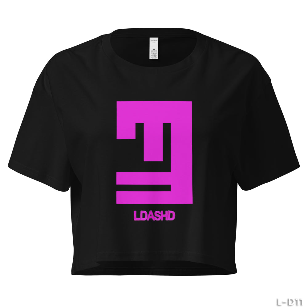 Black Women's Crop Top T-shirt LPS (L-D11)