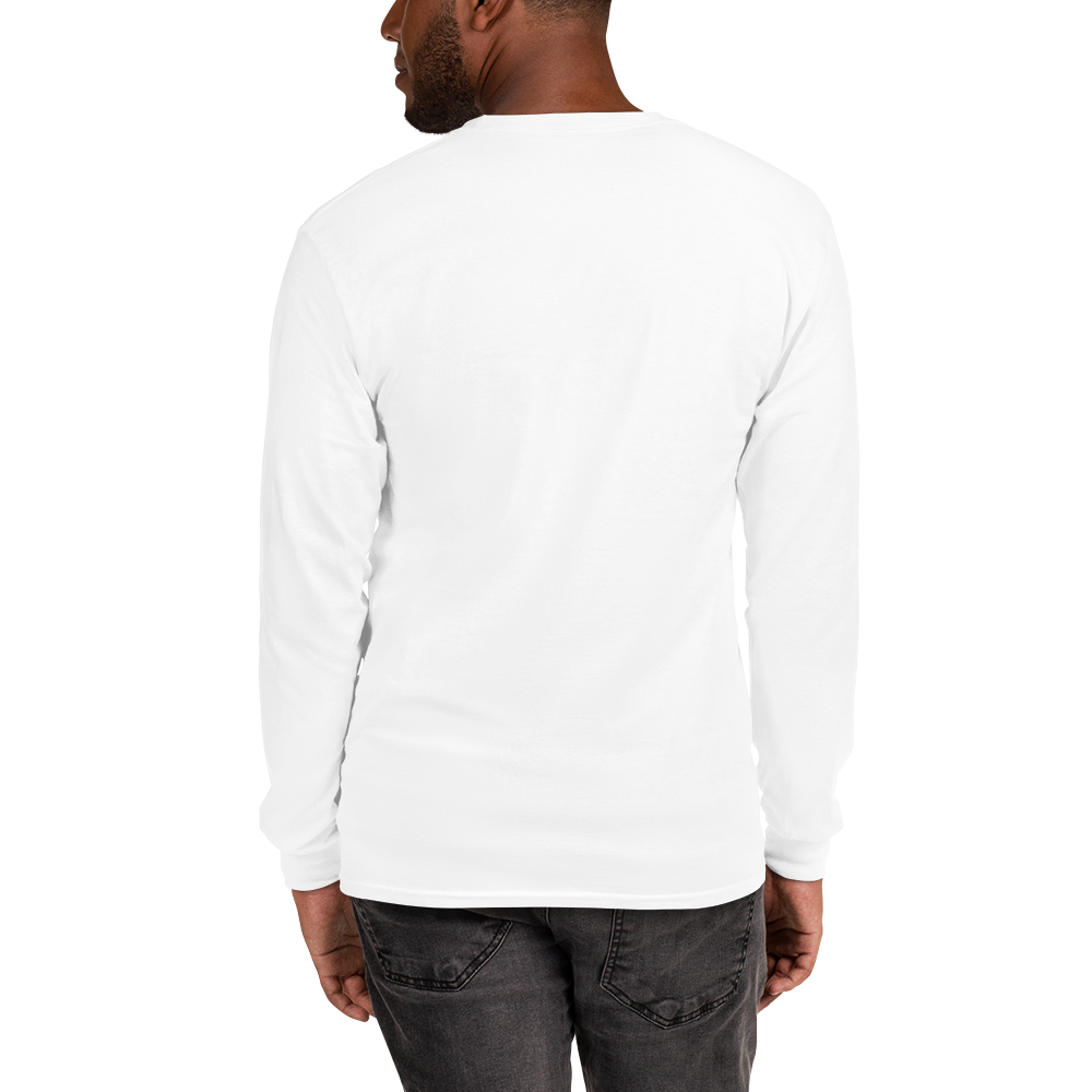 White Unisex Long Sleeved T-shirt | Gildan 2400 LBR (L-D08)