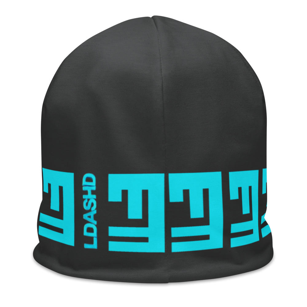 Black Beanie with LdashD Blue Logo (L-D016)