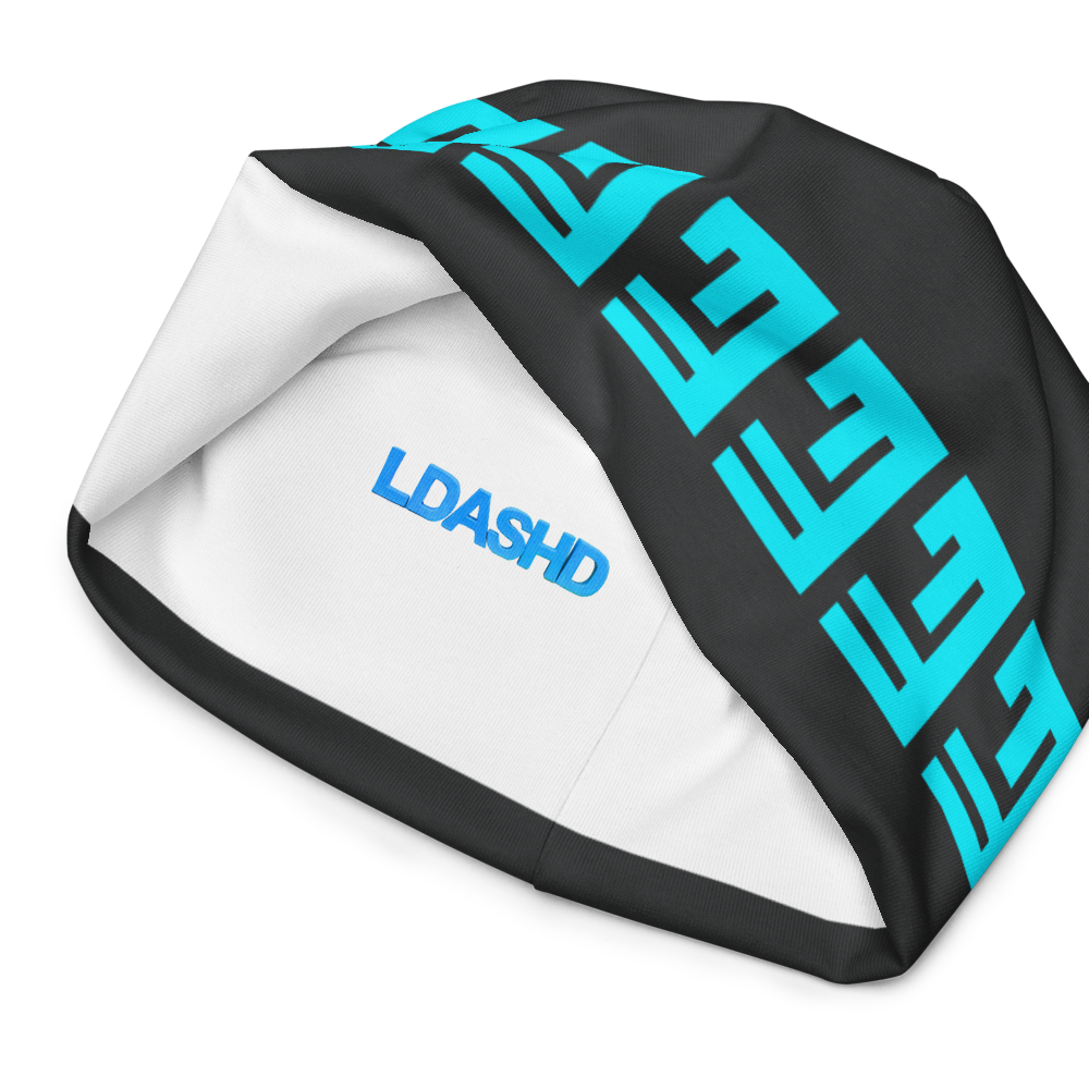 Black Beanie with LdashD Blue Logo (L-D016)