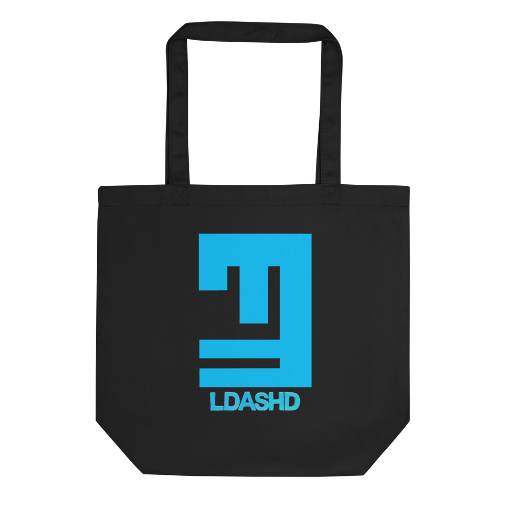 Black Designer Eco Tote Bag with LdashD Logo