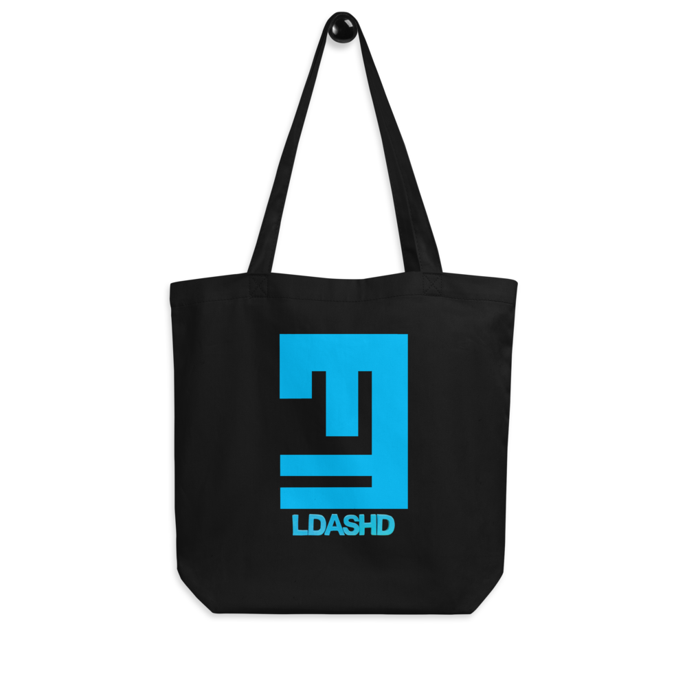 Black Designer Eco Tote Bag with LdashD Logo